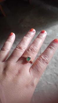Product Review of Cincin Wanita Model Mata Oval Warna Biru Hijau Elegan Aksesoris Perhiasan Rings Elegan Dewasa Hadiah from r**a 0