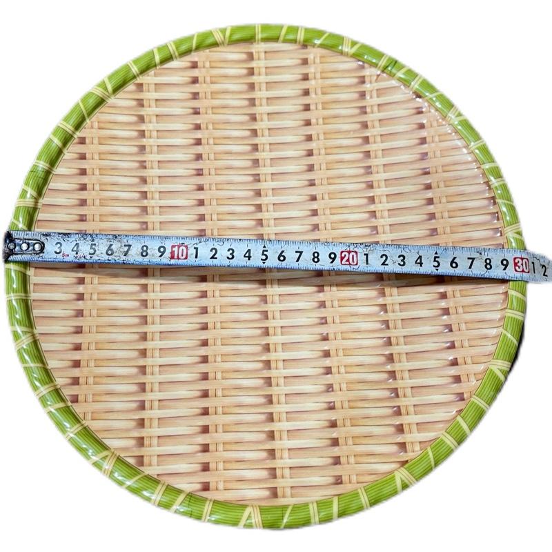 30cm set 3 đĩa nhựa phíp tròn 30cm giống mây có chân để hoa quả mẹt bún đậu mắm tôm