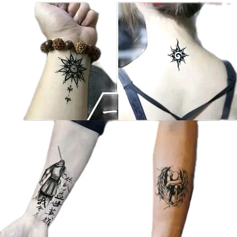 Sticker Stiker Tato Temporer Tubuh 10000 Dapat 5 Lembar Tahan Air Anti Air Sementara Tatto Wanita Temporary Kering Tatto Kupu Kupu Bunga Tulisan Aestethic 3
