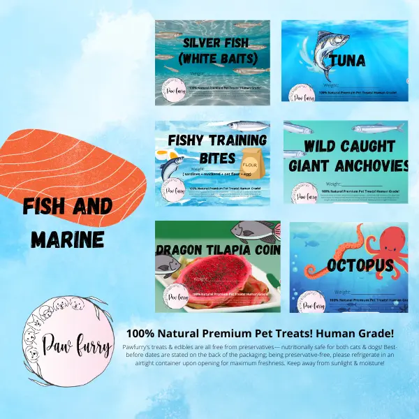 [Pawfurry] Fish and Marine Series, Suitable for Cats and Dogs, 60g, Natural Ingredients