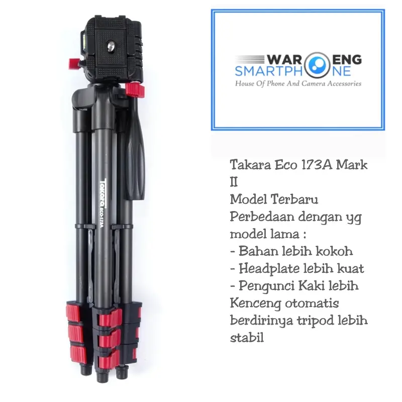 Tripod Takara Eco 173A New Model Free Holder HP Tripod HP Tripod Kamera Takara 3