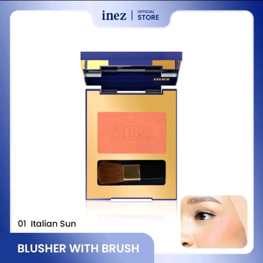 Ines Colour Contour plus Blusher/Blush On Inez/Inez Blushon/perona pipi Wajah Biru Layer