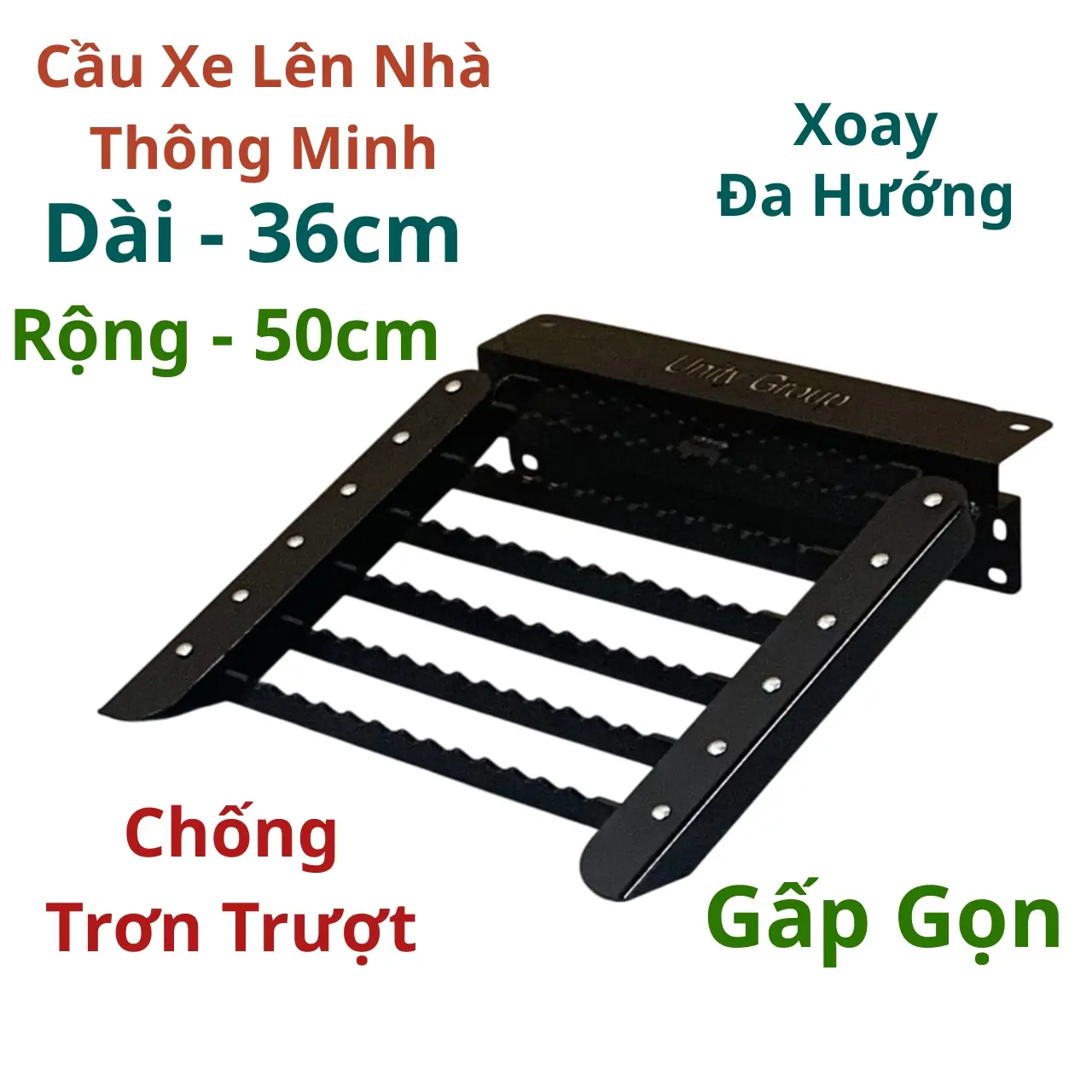 Cầu Xe Gấp Gọn Lên Xuống Đa Hướng Chống Trơn Trượt