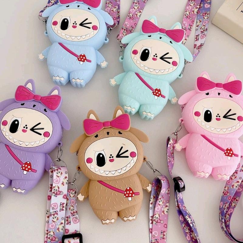 Tas Slempang Anak 3D Labubu Koin Mini 2