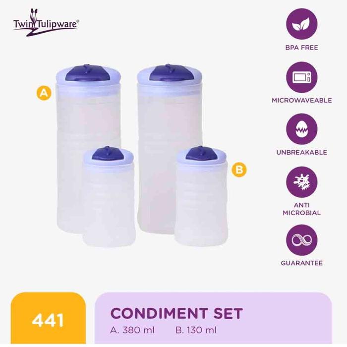 Gambar Tulipware Tempat Garam Merica Condiment Set 4 Buah Wadah Plastik PP Anti Bakteri BPA Free Kitchenware Tulipware Collection dari asrigiat Kota Bogor 5 Tokopedia