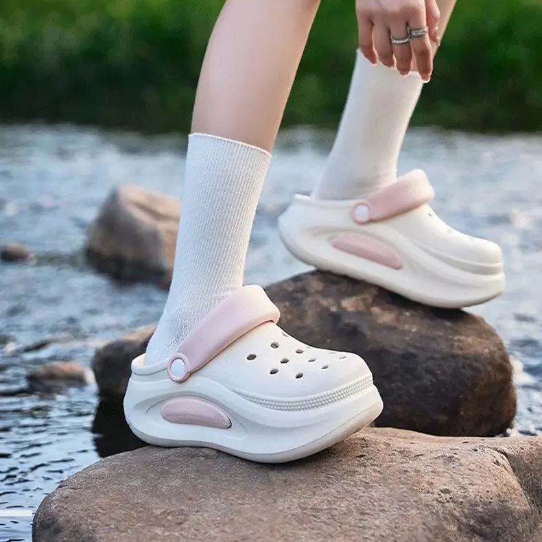 UMINIY Sandal Baim Kodok Wanita Sendal Slip On Sepatu Anti-slip Fuji Sandal Wedges Platform EVA 6