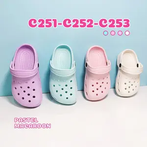 AMARE Sepatu Sandal Anak Perempuan Model Baim C252 Bahan EVARingan Anti Slip Nyaman untuk Berjalan Harian Pilihan Warna Pastel Macaroon