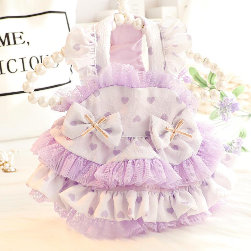 Product Introduction of Quần Áo Cho Chó, Váy Mùa Hè Teddy, Tình Yêu Dễ Thương, Phong Cách Lolita, Làm Bằng Vải Tuyn, Thích Hợp Cho Chó Con, Có Kích Thước XS, S, M, L, XL 5