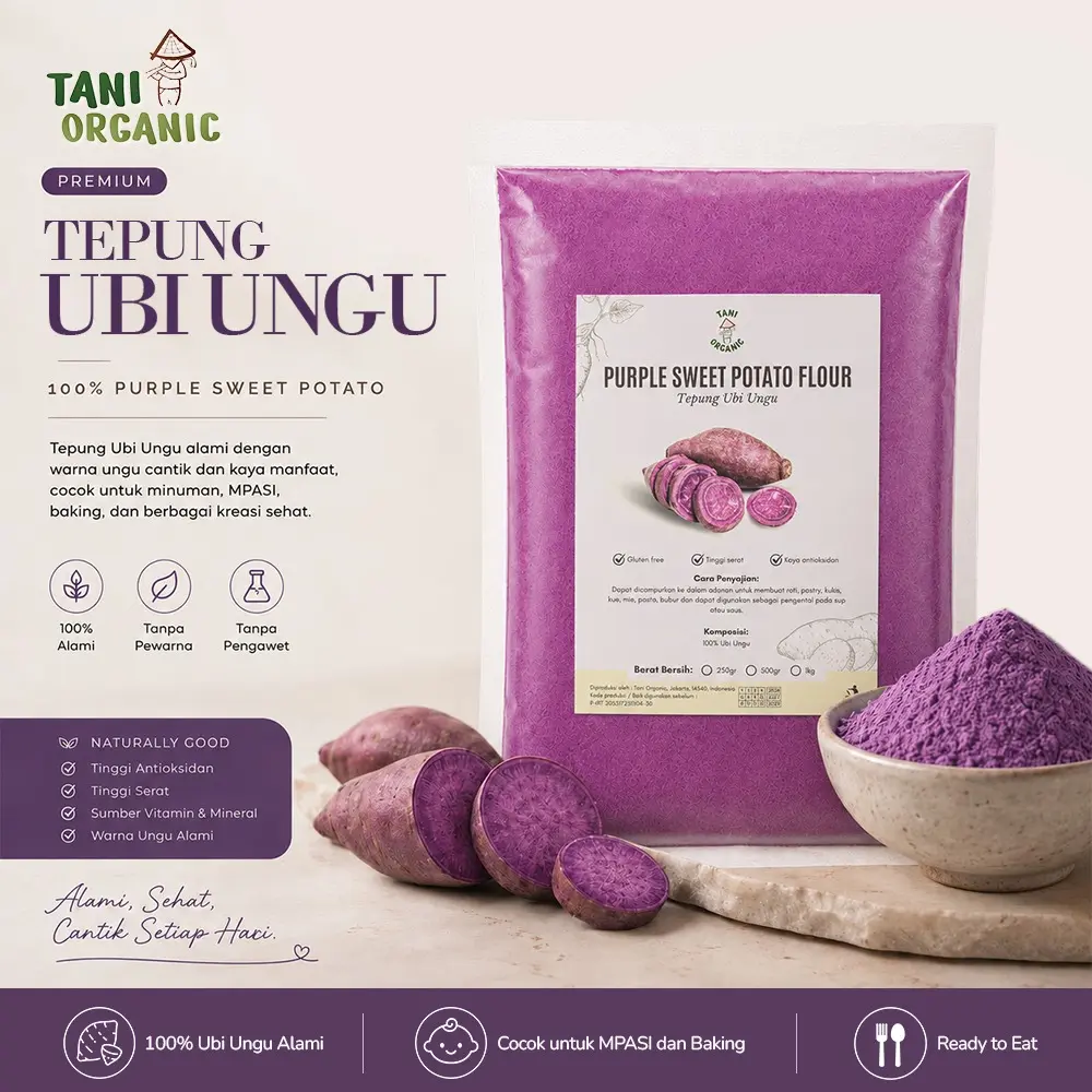 Tani Organic Tepung Ubi Ungu 250 gram