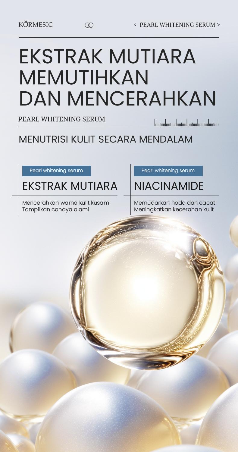 KORMESIC Serum Pearl Gold Brightening 40ml  Mengurangi Garis Anti