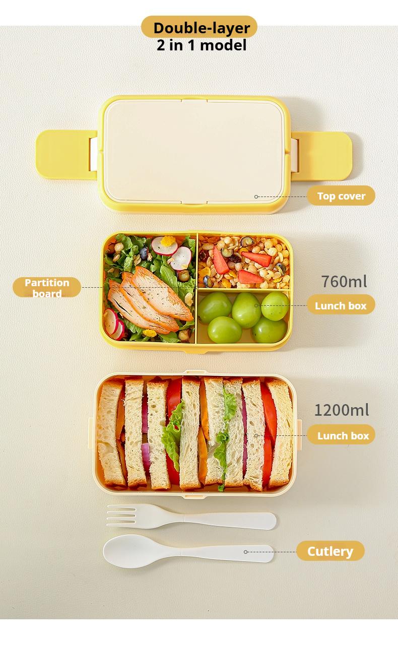 Product Introduction of METKA Picnic Lunch Box Double Layer Food Storage Container Handle Camping Hiking Outdoor Portable Bento Box Travel Work School 23