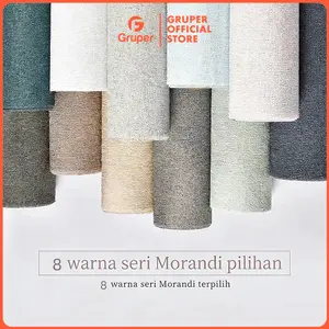 Gruper-Wallpaper foam Linen Roll Wallpaper Dinding form Dekorasi Kamar 280X50cm/2.5mm