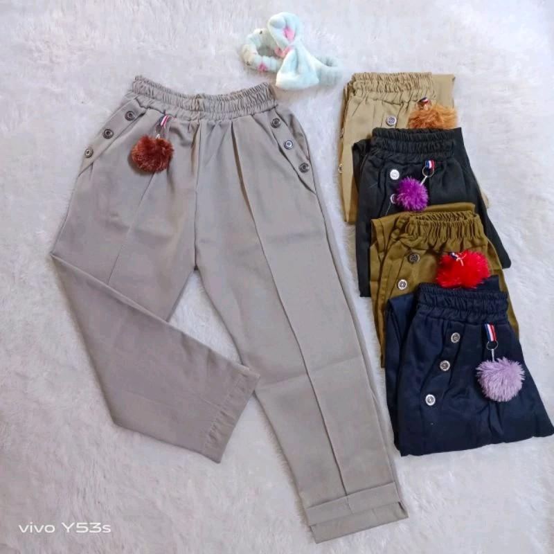 baggy pants anak perempuan usia 4-13 tahun celana anak perempuan celana anak cewe celana anak anak Fashion 0