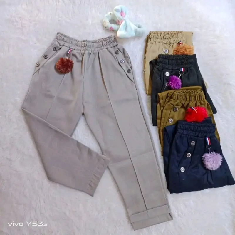 baggy pants anak perempuan usia 4-13 tahun celana anak perempuan celana anak cewe celana anak anak Fashion 0