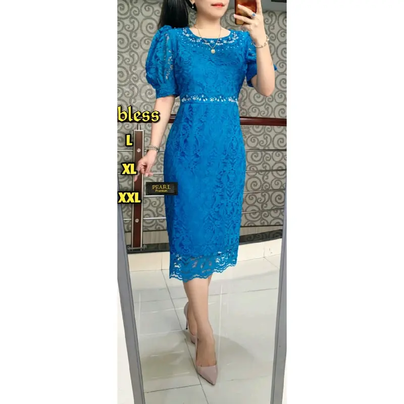 Dres Brokat terbaru  Payet  Lapis puring 1
