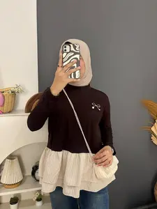 SS SAHZA PEPLUM BLOUSE KNIT RIB