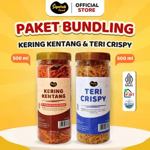 [Spesial] - Paket Bundling Kentang Mustofa dan Teri Crispy Toples Sipetek
