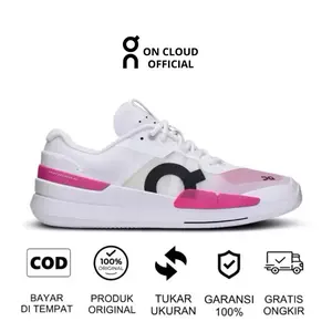 SEPATU RUNNING ON CLOUD THE ROGER PRO CLAY WHITE PINK 0RlGlNAL SHOES