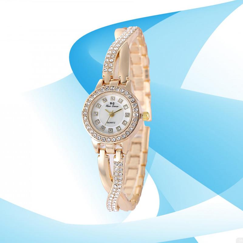  Đồng hồ nữ BS lắc xoắn đính 80 viên đá thạch anh cá tính và sang trọng mặt kính Sapphire chống trầy xước chống nước 3ATM 