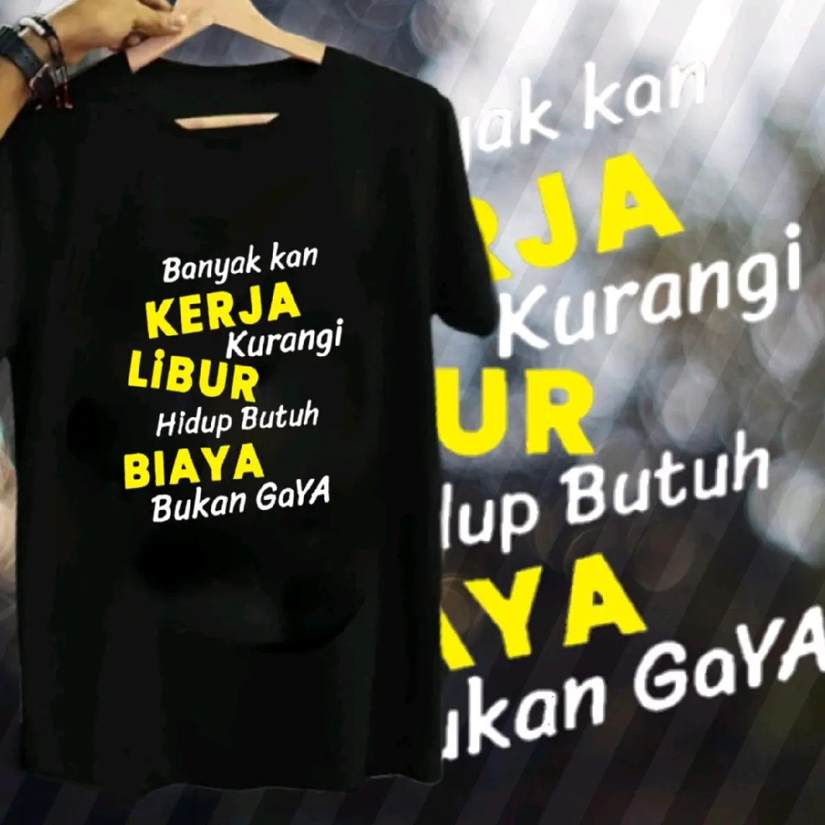 ATASAN KAOS T-SHIRT BAJU DISTRO KATA KATA LENGAN PENDEK HARGA GROSIR