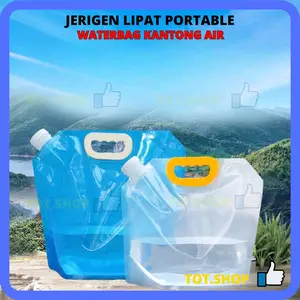 Botol Jerigen Jurigen Plastik Tebal Lipat Portable 5 / 10 Liter
