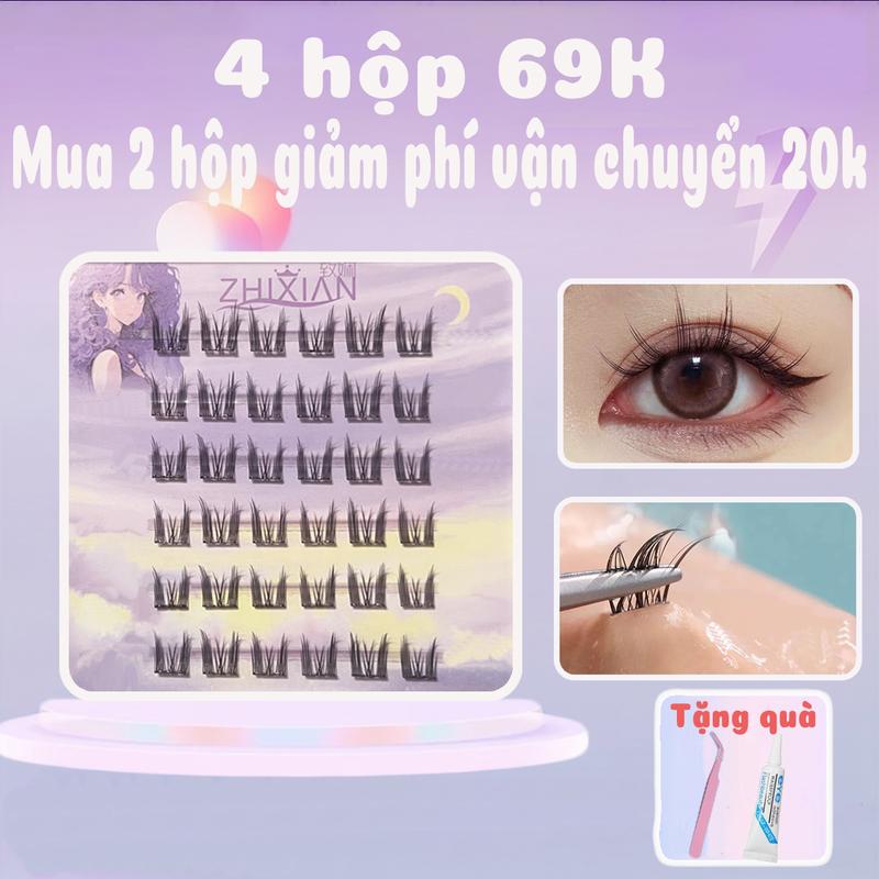 Lông Mi Giả, L.S, Thiết Kế Hoa Hướng Dương, 6 Hàng, Thoải Mái Và Không Căng, Có Thể Tái Sử Dụng, Chiều Dài 10-13mm, Tặng Kèm Keo Và Nhíp