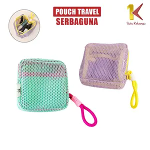 [COD] SK C1428 Pouch Jaring Portable Tas Kosmetik Mesh Bag Travel Serbaguna