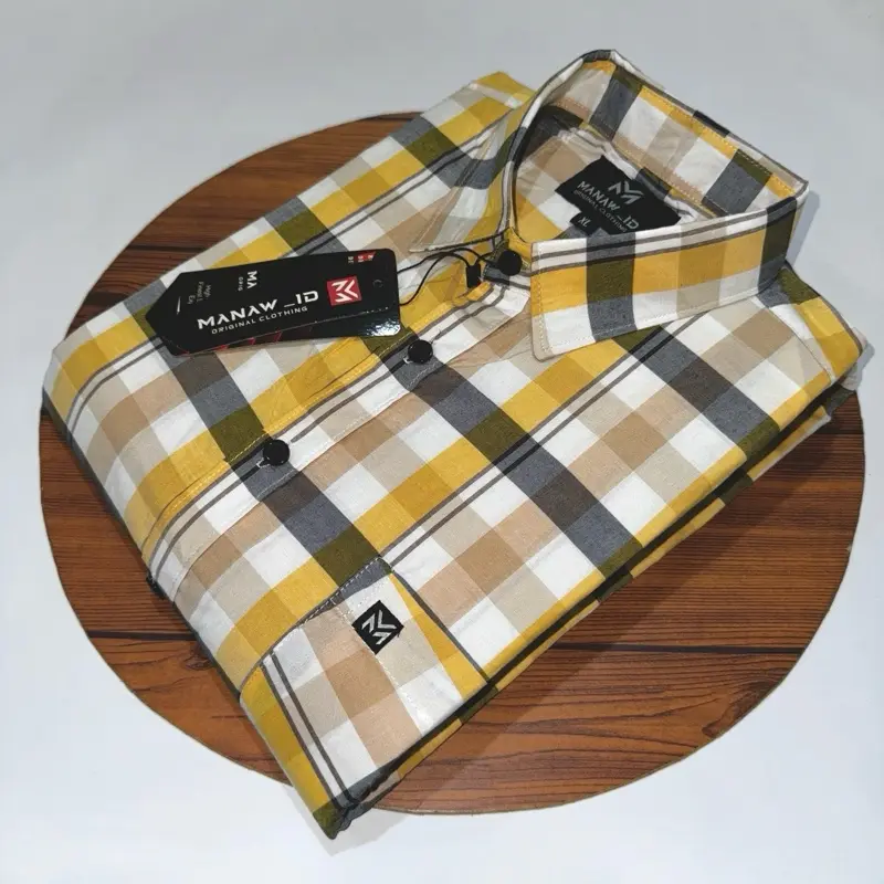 ￼atasan kemeja dewasa pria casual motif  kotak lengan pendek cowok distro terbaru 2024 premium lokal pendaki outfit 3