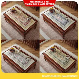 HM Loyal Bosque Taplak Meja Tamu / Alas Makan dengan Kualitas Tinggi Berenda Anti Air 45x90CM /50x110CM/60x120CM /D9-B Kain