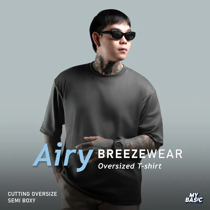 Mybasic - AIRY BreezeWear Oversized T-Shirt with Quick Dry Tech