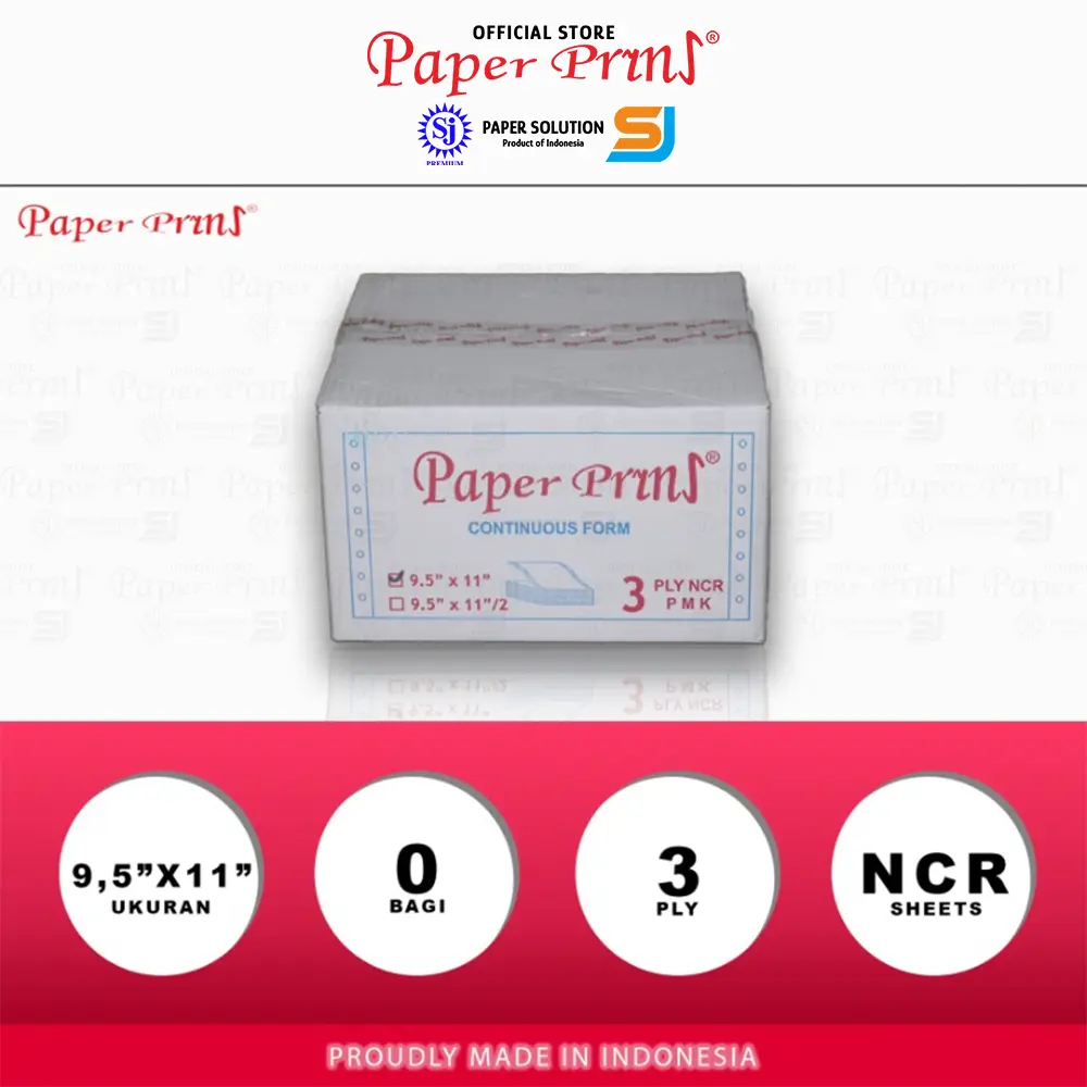 Paperpryns Kertas Continuous Form 3PLY NCR 9,5" x 11"