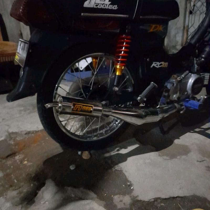 Knalpot RC 100 Bravo Full Croom Suara Garing Kemrincing Original Produk Neo Speed Racing Motor Motorcycle 1