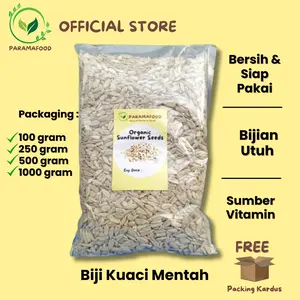 Raw Sunflower Seed / Biji Kuaci Kupas Mentah 1 kg 500 gram 250 gram 100 gram