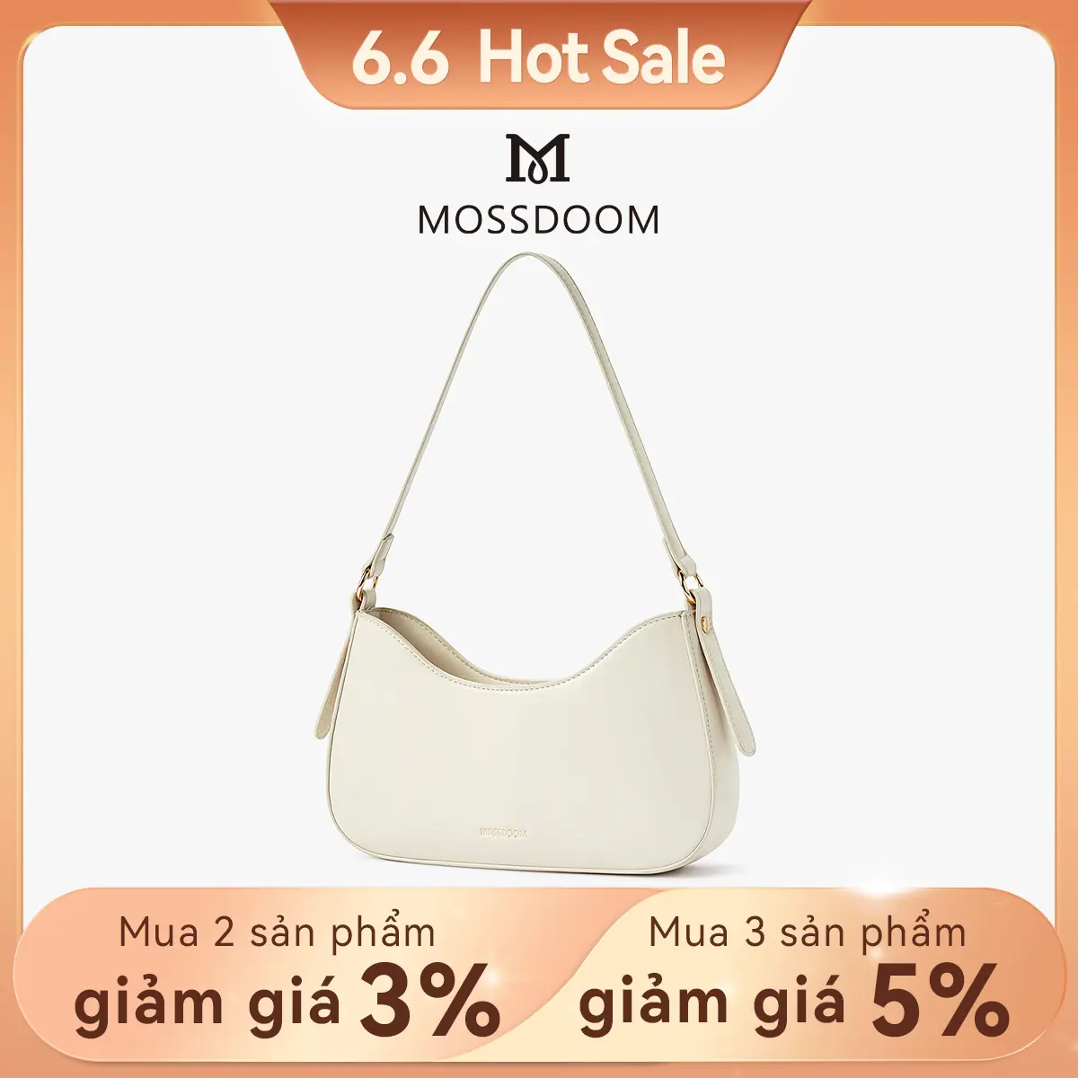 MOSSDOOM Darby Bag-Túi Kẹp Nách Cho Nữ, Túi Đơn Giản, Linh Hoạt Năng