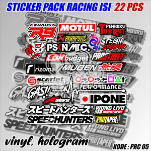Sticker Sponsor 22 Pcs Terbaru Sticker Sponsor Sudah Di Cutting Sudah Di Lapisi Anti Gores Isi 22 Pcs Anti Luntur Tinggal Tempel Sticker Racing Princut 05