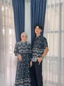 Mahika Sarimbit Keluarga Set Raya Series MaxMara Lux Print Baju Couple Lebaran 2026 Dres Moms Koko Dad Anak Bahan MAXMARA LUX PRINT