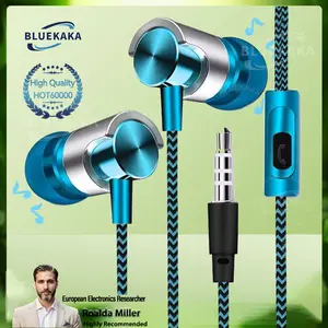 New 3.5mm Wired In-ear Earphone In Ear Noise Cancellation Ergonomic Design HiFi Stereo Sports Music Headphones For Phone MP3 MP4