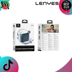 SPEAKER LENYES BLUETOOTH S216 Waterproof LENYES S216 Wireless Speaker Bluetooth 5.3 Portable Waterproof IPX7 RGB Light Music Box TWS