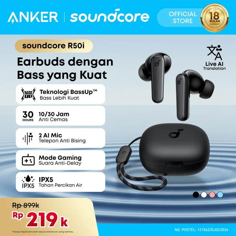 (NEW LAUNCH) Soundcore Anker R50i NC Earbuds Adaptive Noise Canceling ...
