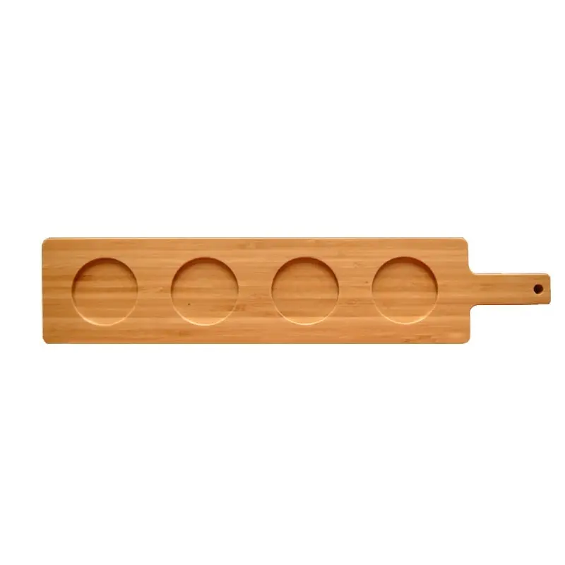 Bamboo and wood tray, rectangular tea saucer, household tea tray and cup holder, Nordic-style dining plate and snack plate