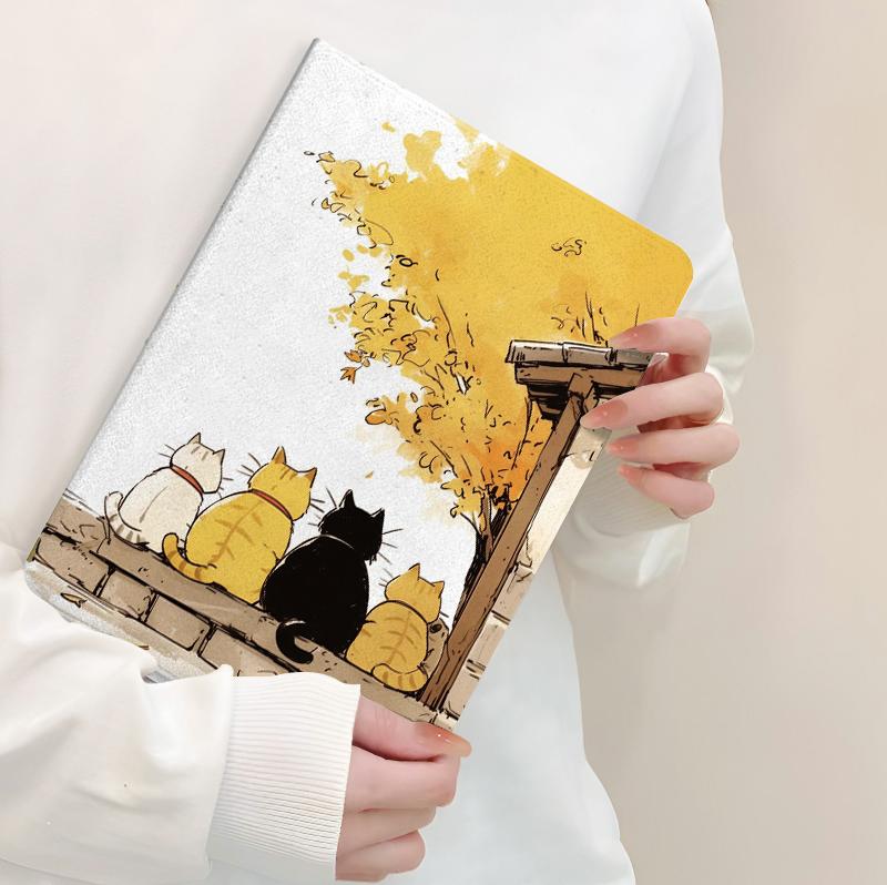 Adorable Cartoon Graphics Book Like Tablet Case For Redmi Pad2 Pro 12.1" Redmi Pad2 11" 2025,For POCO PAD M1 12.1",POCO PAD X1 11.2",XiaomiPad8/8Pro11.2", With Ada Slot  Silicone Cover