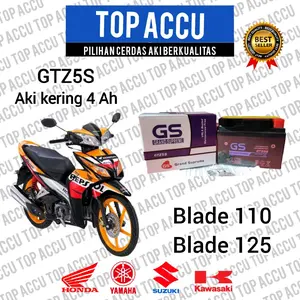 Aki Motor Blade 110 Aki Motor Blade 125 GTZ5S 12 Volt 4 Amper GS Grand Supreme Aki Kering
