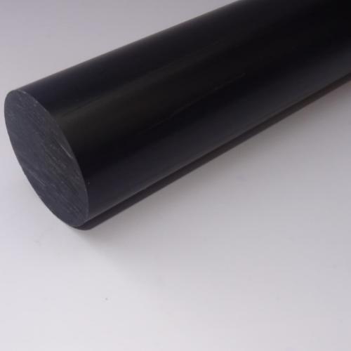 Nylon Hitam Pe Batangan 75mm x 100cm - Polyethylene Black Rod - HDPE