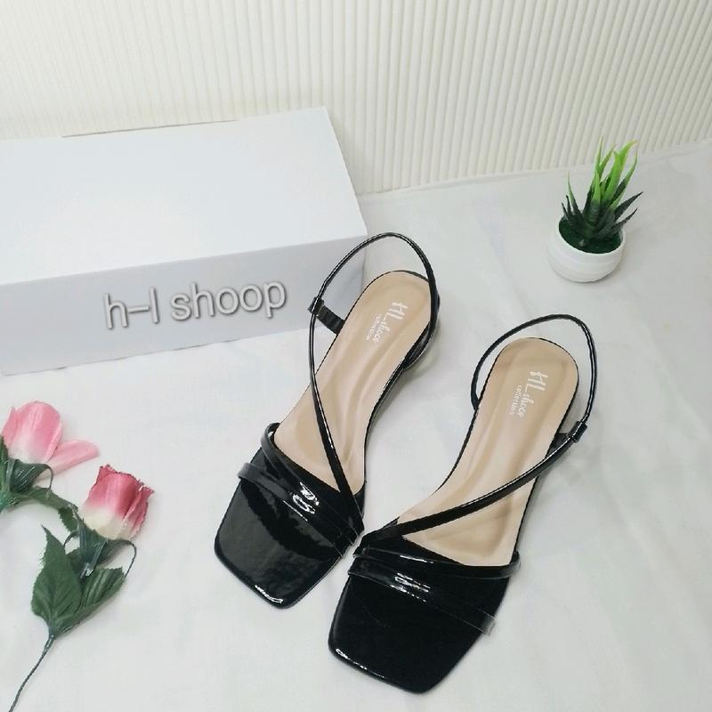 Sandal- heels Wanita / korean style model tali belakang tinggi hak 5cm (HL02) Sendal 3