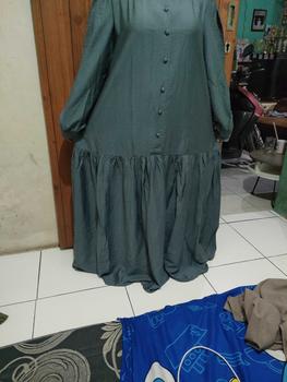 Product Review of Dress Lunna Dress Mahaira Premium Bahan Polo Linen Katun Premium Dress Wanita Muslim Dewasa Mewah  Pesta Elegant Gamis Kondangan Gaun Hitam Rayon Midi Navy Remaja Panjang Crinkle Basic Airflow from M** R**n 0