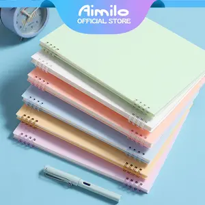 [READY] Aimilo Notebook A5/B5 Buku Diary Aesthetic Sketch Book Koil 8 LubangYang Ditingkatkan Buku Tulis Stationery Kertas Binder