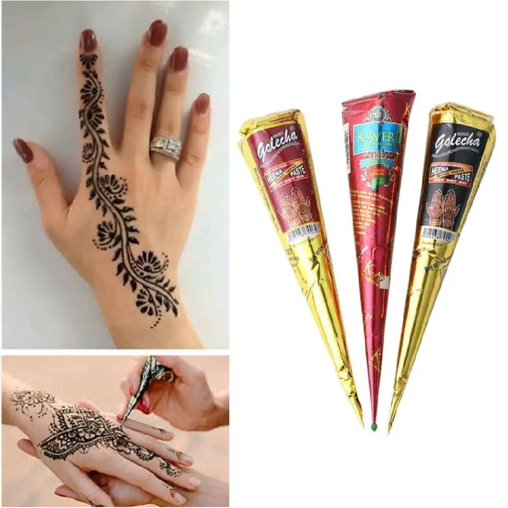 COD!! Henna Hitam Merk Neha Golecha Marun / Black Pewarna Tangan ( Tatto ) Khas Wanita Arab