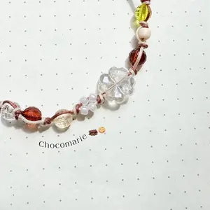 Gelang bracelet tema choco marie | gelang peri tema coklat dan pink | gelang imut peri kekinian sangat aestetic Braid