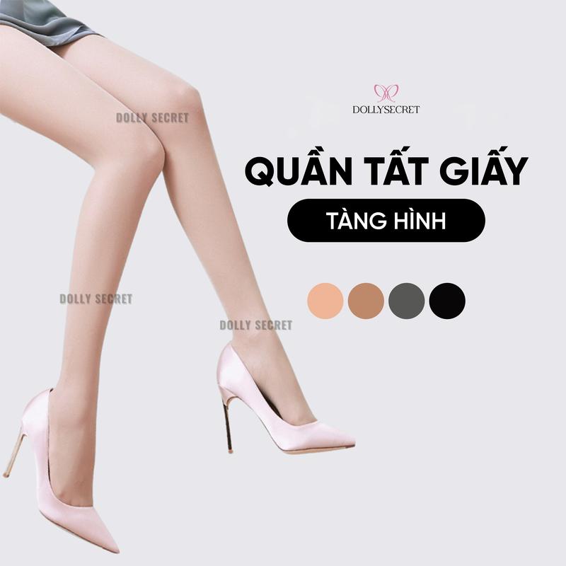 T12 Combo 3 quần tất giấy siêu mỏng tàng hình DOLLY SECRET giá rẻ dưới 55kg 1M57 Nữ