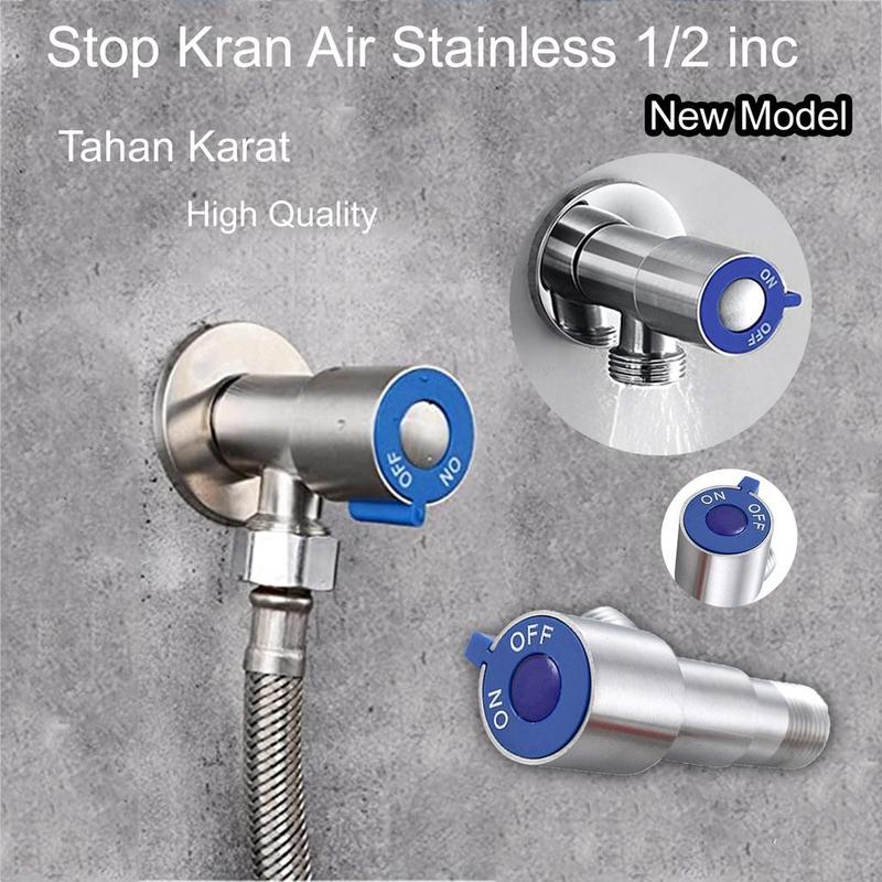Stop Kran Single Bahan Stainless/Abs 1/2 Inch New Model SKS 86 0